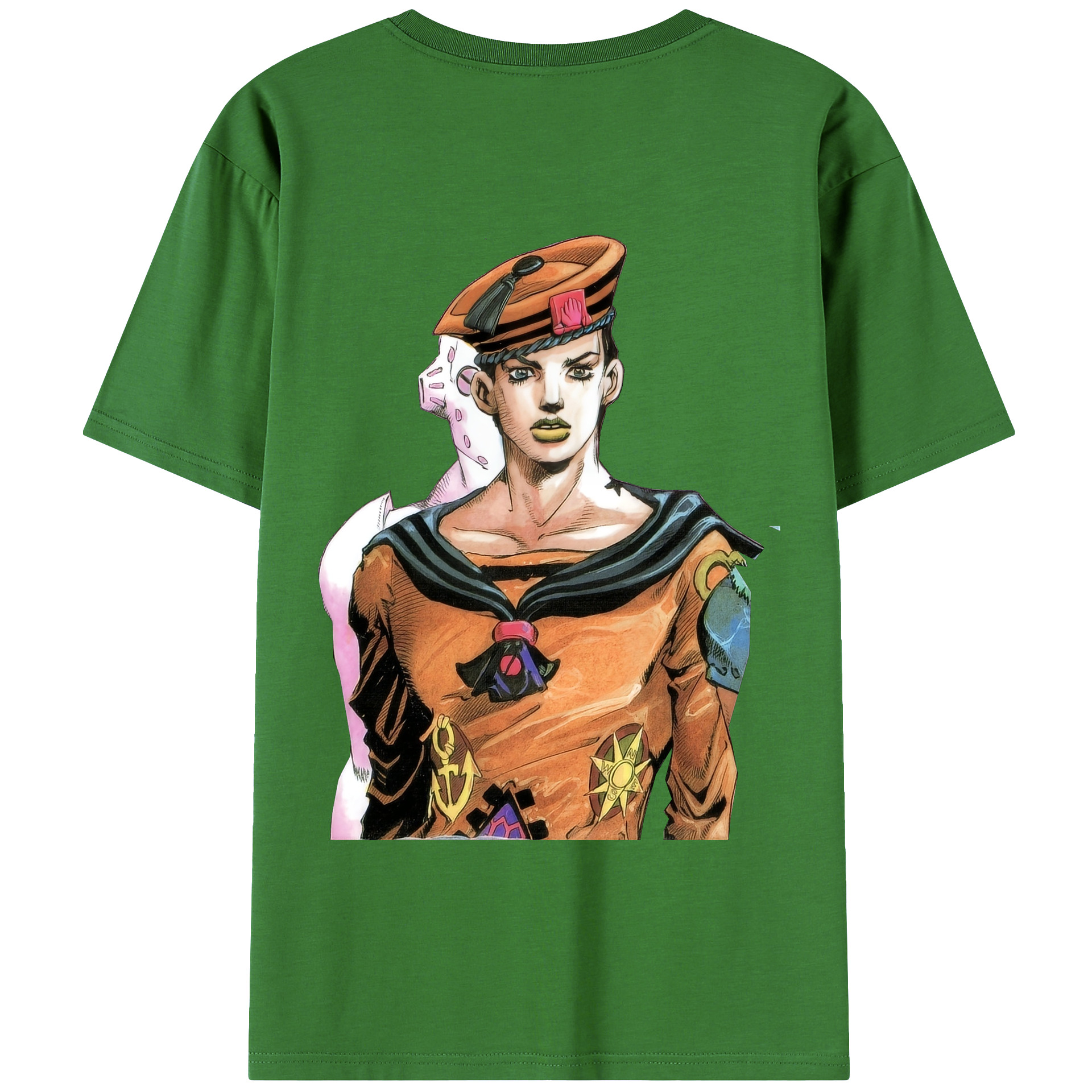 （画像用） ジョジョの奇妙な冒険 東方定助 JoJo's Bizarre Adventure Higashikata Josuke レディース半袖Tシャツ(バックプリント)